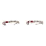 Ruby and Diamond Hoop Earrings