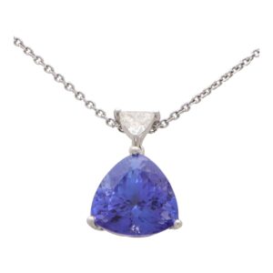 Tanzanite and Diamond Pendant Necklace