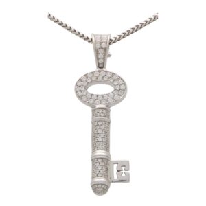 Vintage Theo Fennell Diamond Key Necklace