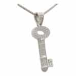 Vintage Theo Fennell Diamond Key Necklace