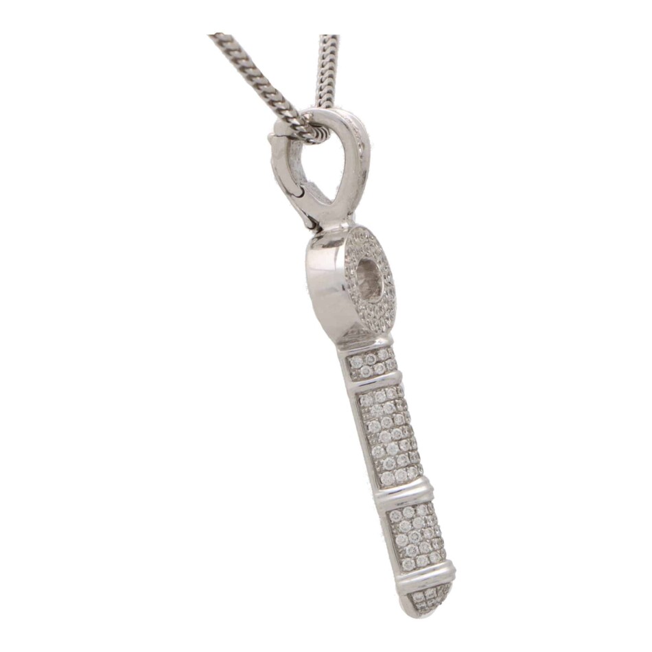 Vintage Theo Fennell Diamond Key Necklace