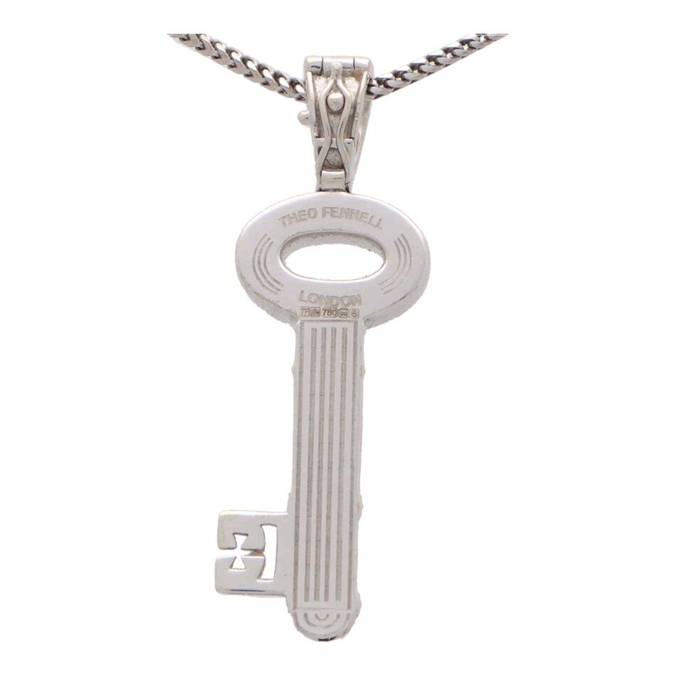 Vintage Theo Fennell Diamond Key Necklace
