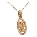 Vintage Cartier Diamond Logo Double C Necklace