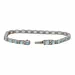 Conrmporary Aquamarine and Diamond Bracelet