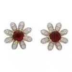 Interchangeable Ruby, Sapphire, Diamond and Pearl Stud Earrings