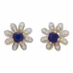 Interchangeable Ruby, Sapphire, Diamond and Pearl Stud Earrings