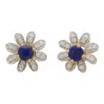 Interchangeable Ruby, Sapphire, Diamond and Pearl Stud Earrings