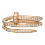 Vintage Cartier Diamond Juste Un Clou Ring in Rose Gold