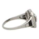 Vintage Art Deco Onyx and Diamond Target Ring