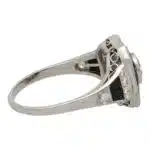 Vintage Art Deco Onyx and Diamond Target Ring