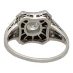 Vintage Art Deco Onyx and Diamond Target Ring