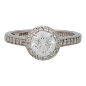 Vintage Tiffany & Co. Soleste D-Colour Diamond Halo Ring