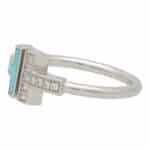 Vintage Tiffany & Co Turquoise and Diamond Tiffany T Ring