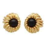 Vintage Tiffany & Co. Onyx Flower Earrings