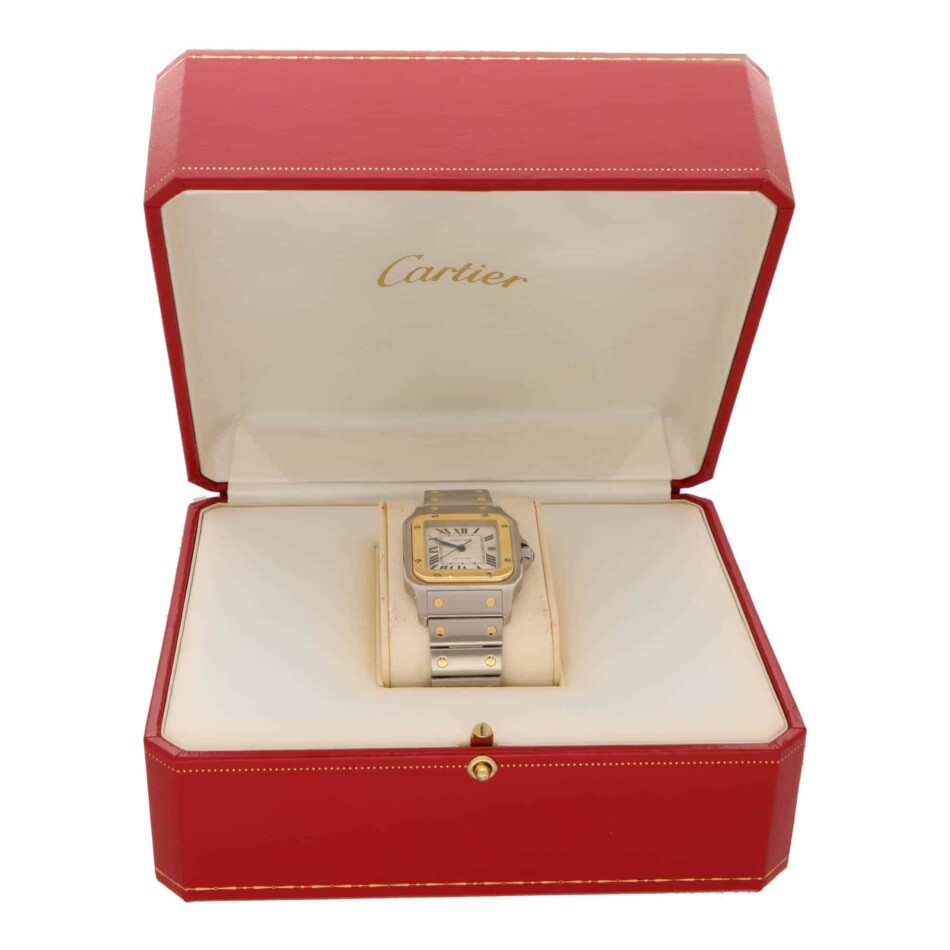 Vintage Cartier Automatic Steel and Gold 29mm Santos Watch