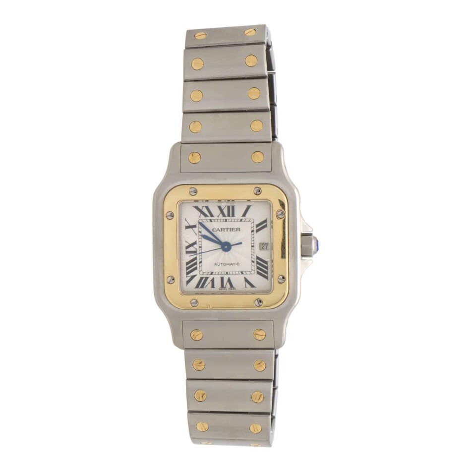 Vintage Cartier Automatic Steel and Gold 29mm Santos Watch