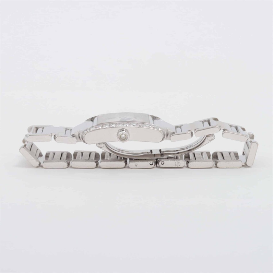 Vintage Cartier Tank Francaise with Diamonds in White Gold