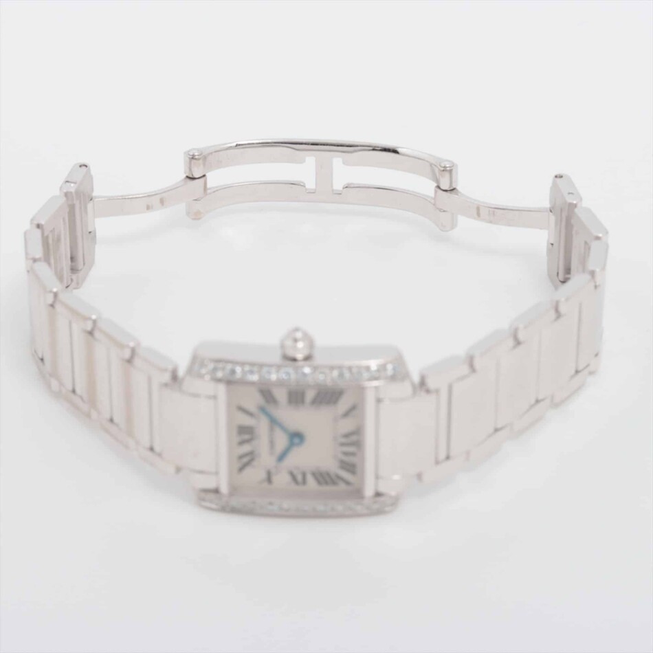 Vintage Cartier Tank Francaise with Diamonds in White Gold
