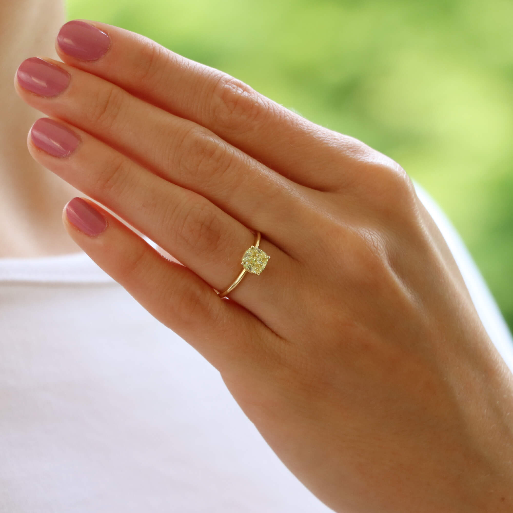 Intense Yellow Diamond | Yellow pear diamond ring | Yellow diamond three  stone ring | Yellow diamond rings, Yellow diamond, Pear diamond rings