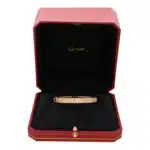 Vintage Cartier Diamond Paved Love Bangle in Rose Gold 2021