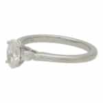 Vintage GRAFF GIA Certified Oval Cut Diamond Three Stone Ring