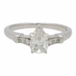 Vintage Harry Winston GIA D-Color Pear Cut Diamond Ring