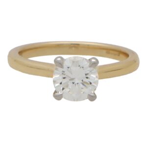 Certified Round Brilliant Cut Diamond Solitaire Ring