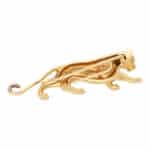 Vintage Panthère De Cartier Emerald Eyed Panther Brooch