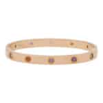 Vintage Cartier Multi Gem Love Bangle, Size 18