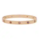 Vintage Cartier Multi Gem Love Bangle, Size 18