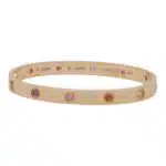 Vintage Cartier Multi Gem Love Bangle, Size 18