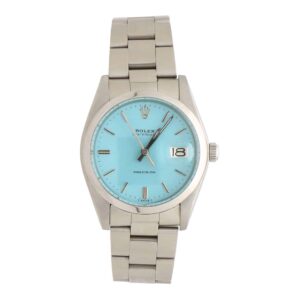 Vintage 1978 Custom Blue Dial Rolex Oyster Date Watch