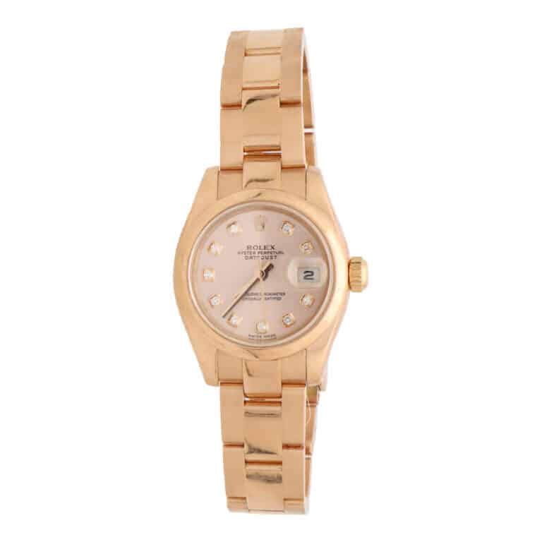 Vintage 2002 Rose Gold and Diamond Automatic Rolex Watch