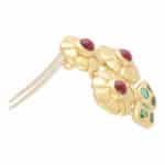 Vintage Cartier Ruby and Emerald Flower Brooch