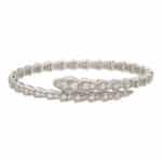 Vintage Bvlgari Diamond Serpenti Bangle in White Gold