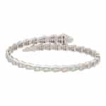 Vintage Bvlgari Diamond Serpenti Bangle in White Gold