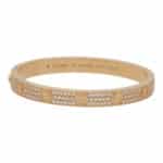 Vintage Cartier Diamond Paved Love Bangle in Rose Gold