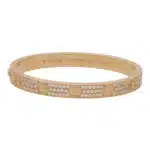 Vintage Cartier Diamond Paved Love Bangle in Rose Gold 2021