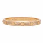 Vintage Cartier Diamond Paved Love Bangle in Rose Gold 2021