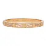 Vintage Cartier Diamond Paved Love Bangle in Rose Gold 2021