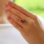 Vintage Boucheron Unheated Ruby and Diamond Ring