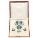 Rare Art Deco Drayson Emerald, Sapphire and Diamond Suite