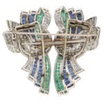 Rare Art Deco Drayson Emerald, Sapphire and Diamond Suite