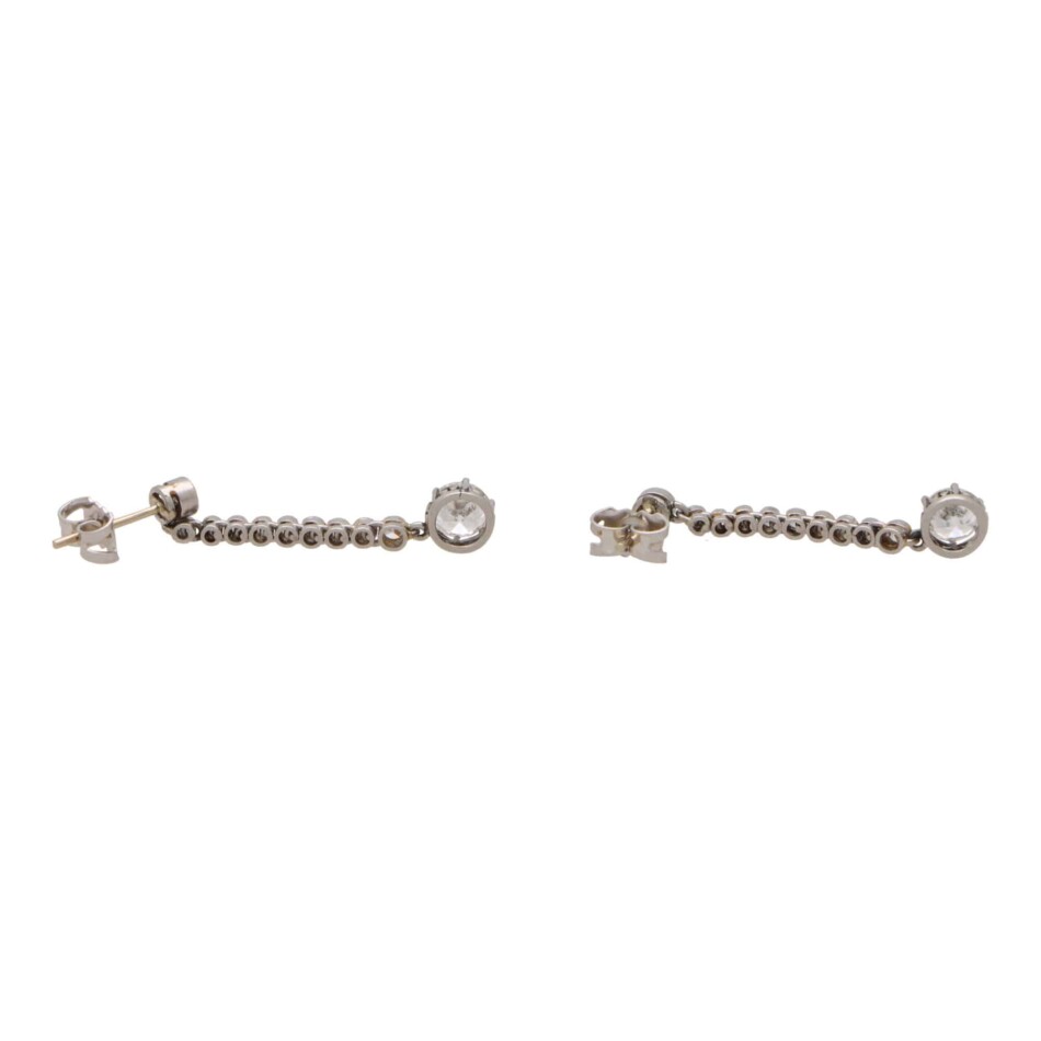 Art Deco Old Cut Diamond Drop Earrings