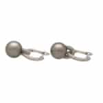 Vintage Tahitian Pearl and Diamond Hoop Earrings