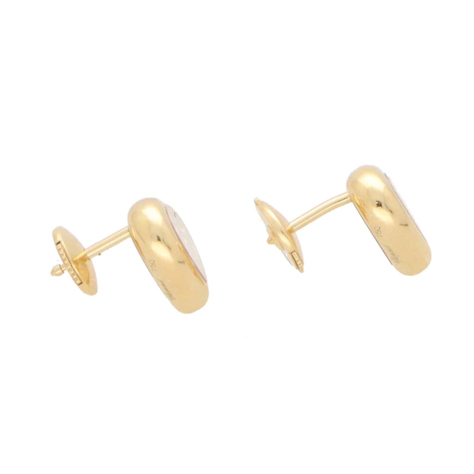Vintage Chopard Happy Diamonds Heart Stud Earrings