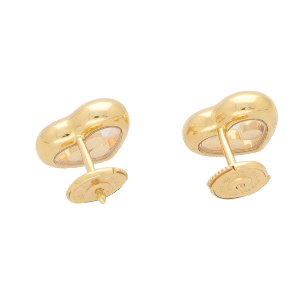 Vintage Chopard Happy Diamonds Heart Stud Earrings