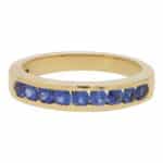 Blue Sapphire Half Eternity Ring