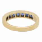 Blue Sapphire Half Eternity Ring