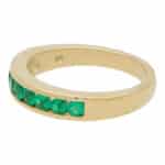 Emerald Half Eternity Band Ring